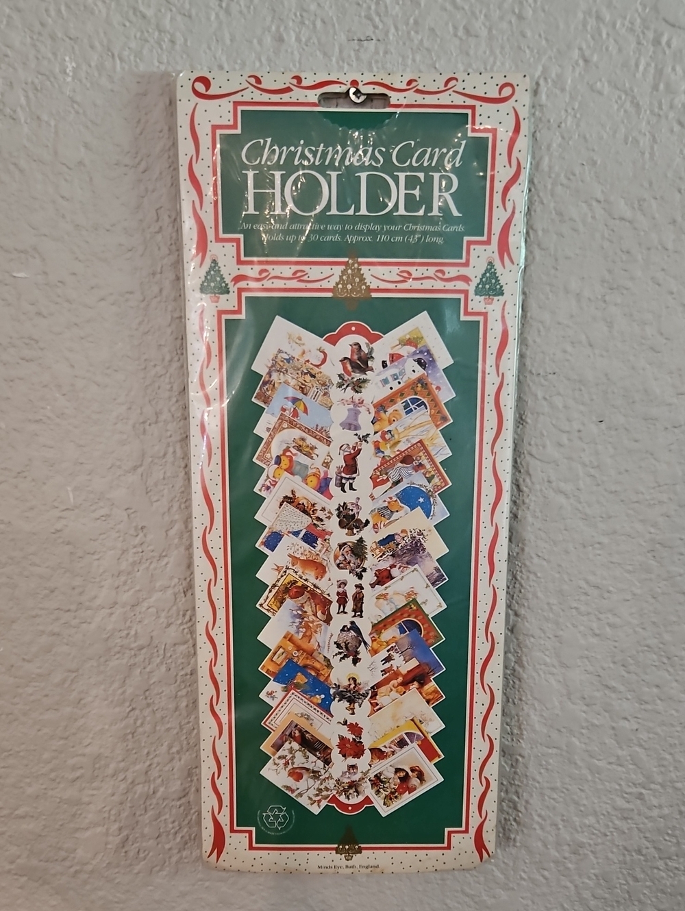 1992 Vintage Christmas Card Holder